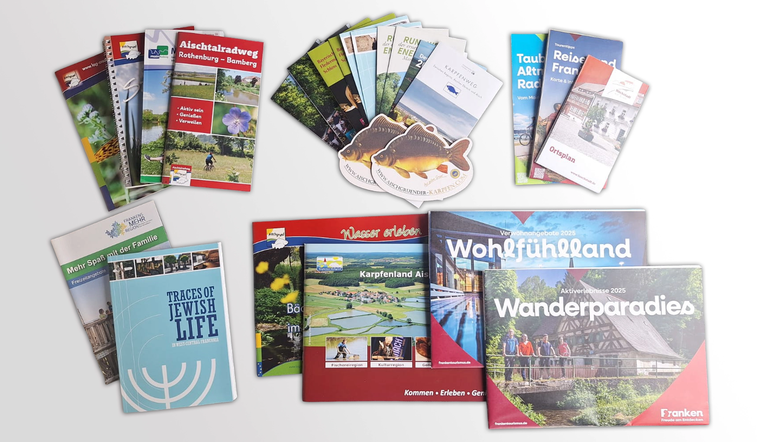 Touristische Flyer und Prospekte der Landkreise